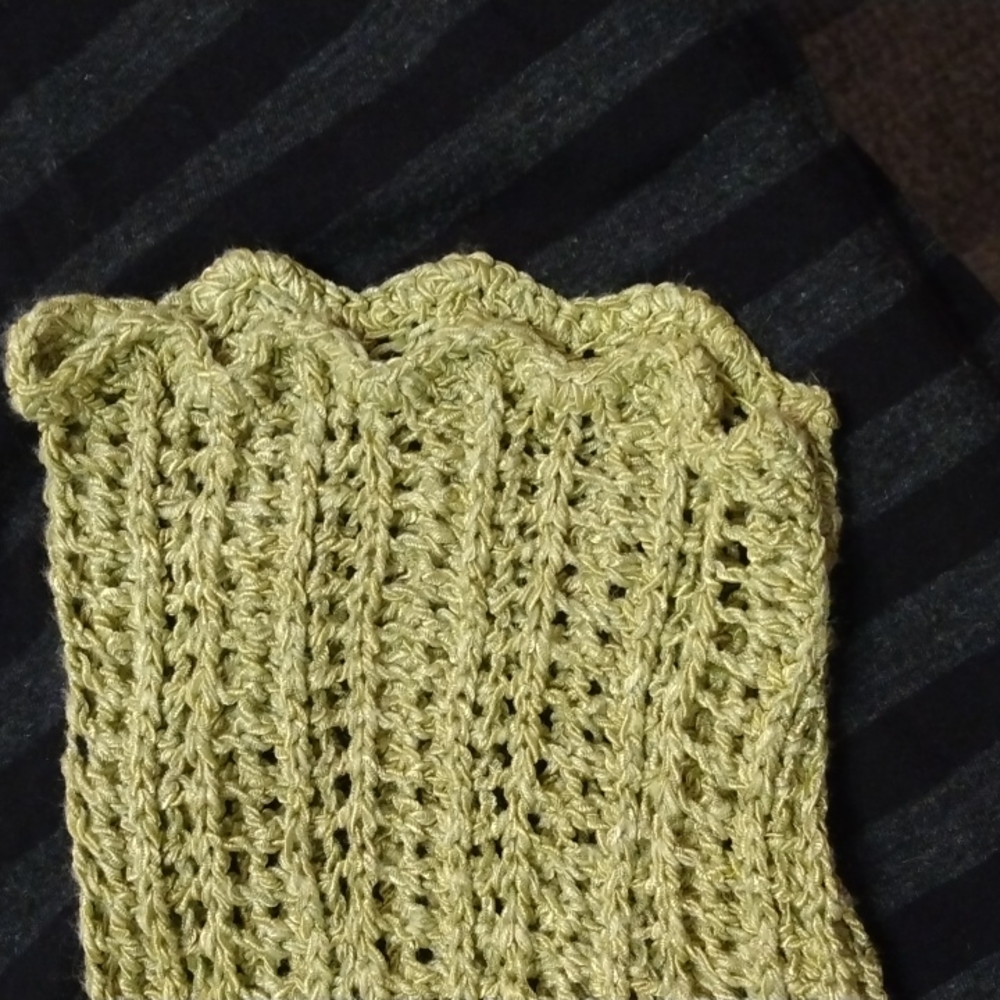 Sigrid Olsen VINTAGE Crochet Silk Sweater ~ Lrg - Picture 5 of 7